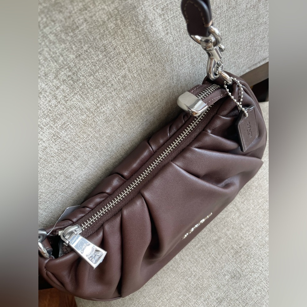 NWT！2PCS COACH TERI SHOULDER BAG WITH RUCHING（CT761）AND MEDIUM WALLET（CR791） - Picture 4 of 16